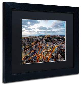 'Tel Aviv Israel - III' Matted Framed Canvas Art by David Ayash
