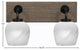 Oxbridge, Bath Bar, Matte Black & Painted Distressed Metal, 6" White Marble