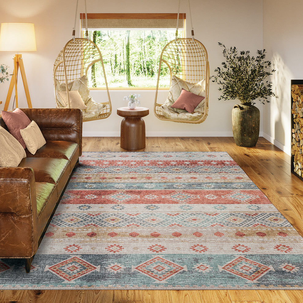Indoor/Outdoor Sedona SN12 Canyon Machine Washable 5' x 7'6" Rug
