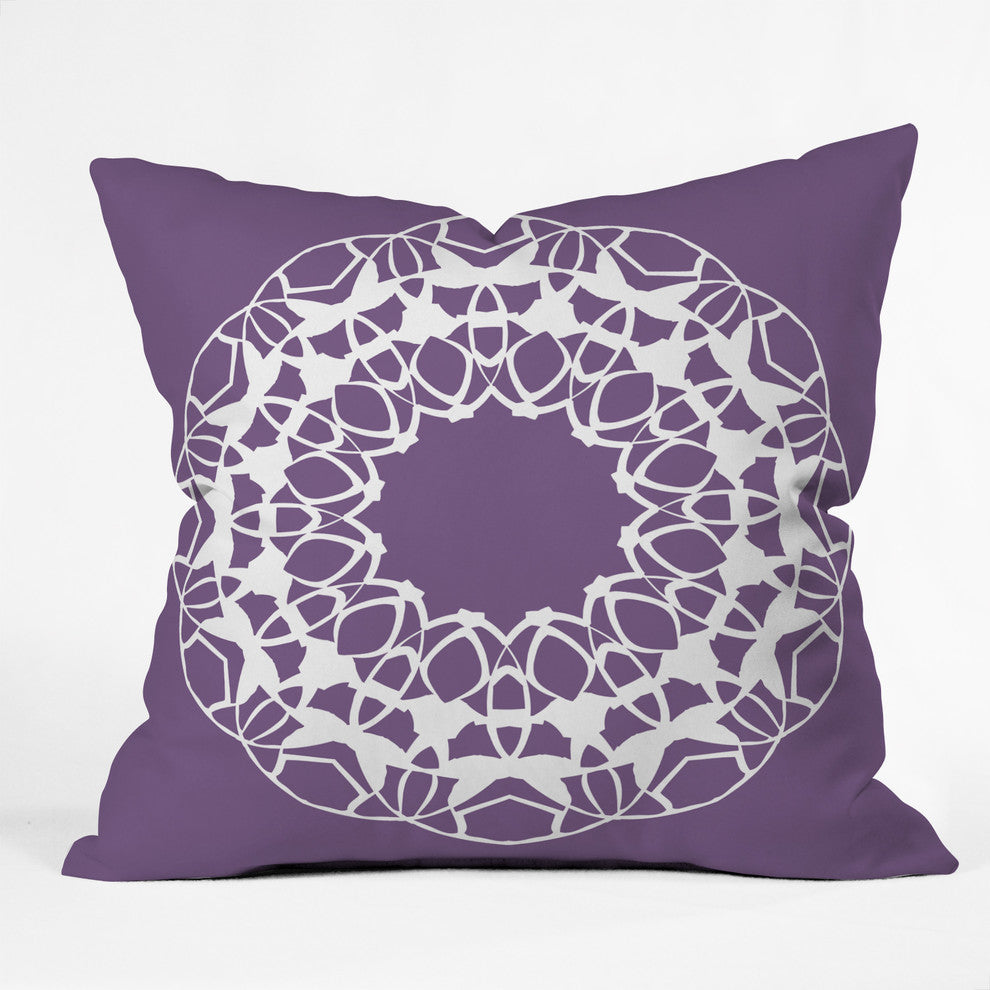 Deny Designs Karen Harris Mod Medallion Plum Outdoor Throw Pillow