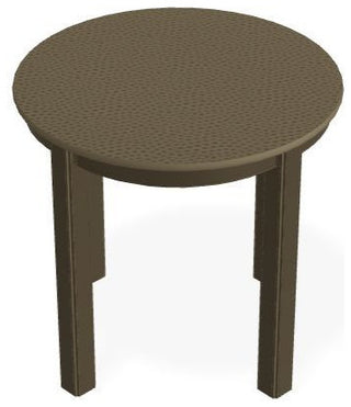 21" Round Marine Grade Outdoor End Table, Beachwood