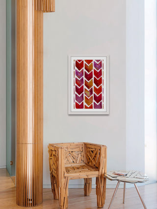 "Falling Peacock" Framed Art Print