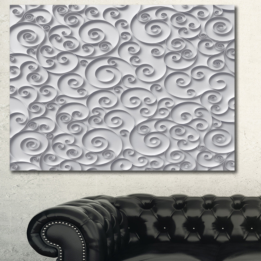 Curly Paper Quilling Ribbons, Abstract Canvas Art Print, 40"x30"