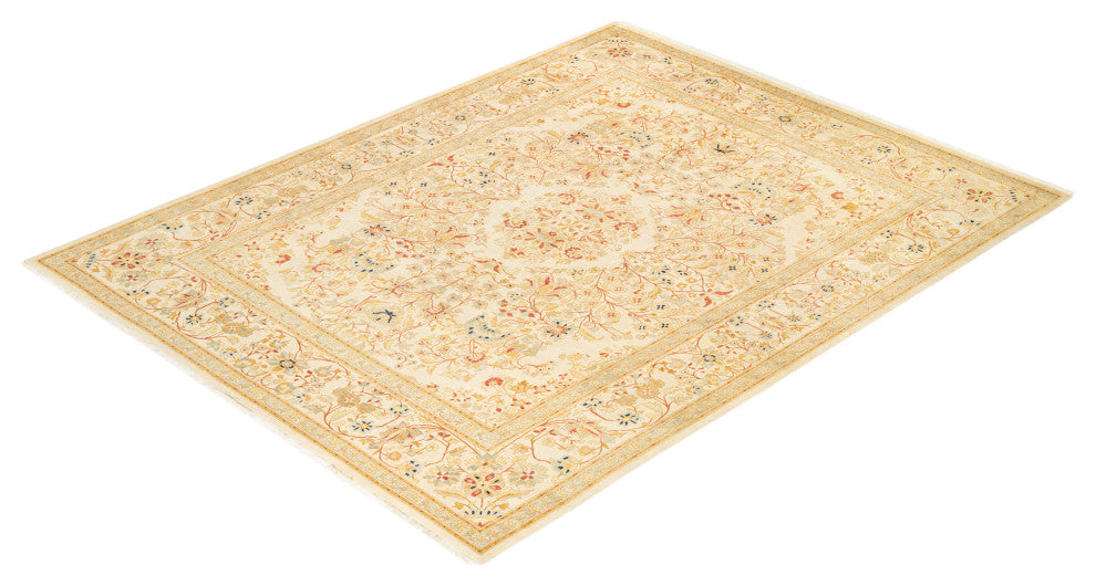 Alyssa, One-of-a-Kind Hand-Knotted Area Rug Ivory, 8'2"x10'4"