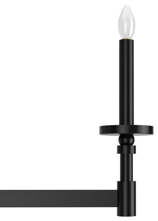 Hunter Briargrove Matte Black 7-Light Linear Chandelier Light Fixture