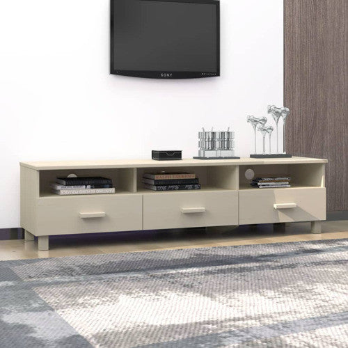 vidaXL TV Stand TV Console Sideboard TV Unit HAMAR Honey Brown Solid Wood Pine