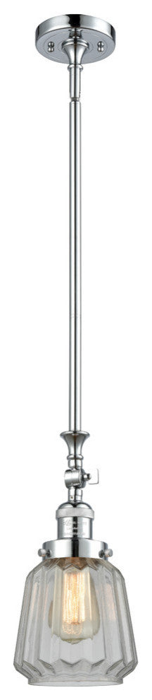 Chatham 1-Light Mini Pendant, Polished Chrome, Clear