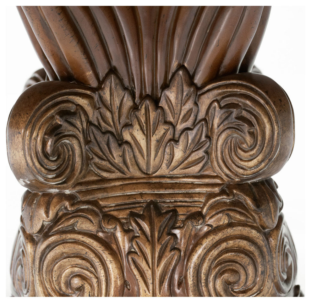 Villa Valencia 5-Piece Round Dining Room Set - Classic Chestnut