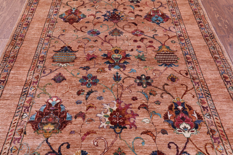 Persian Tabriz Handmade Wool Rug 5' 0" X 6' 9" Q10084
