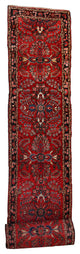 Handmade antique Persian Lilihan runner 2.7' x 23.3' (84cm x 712cm) 1910s
