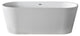 Calabria 28 x 67 Artificial Stone Freestanding Soaker Bathtub with Center Drain