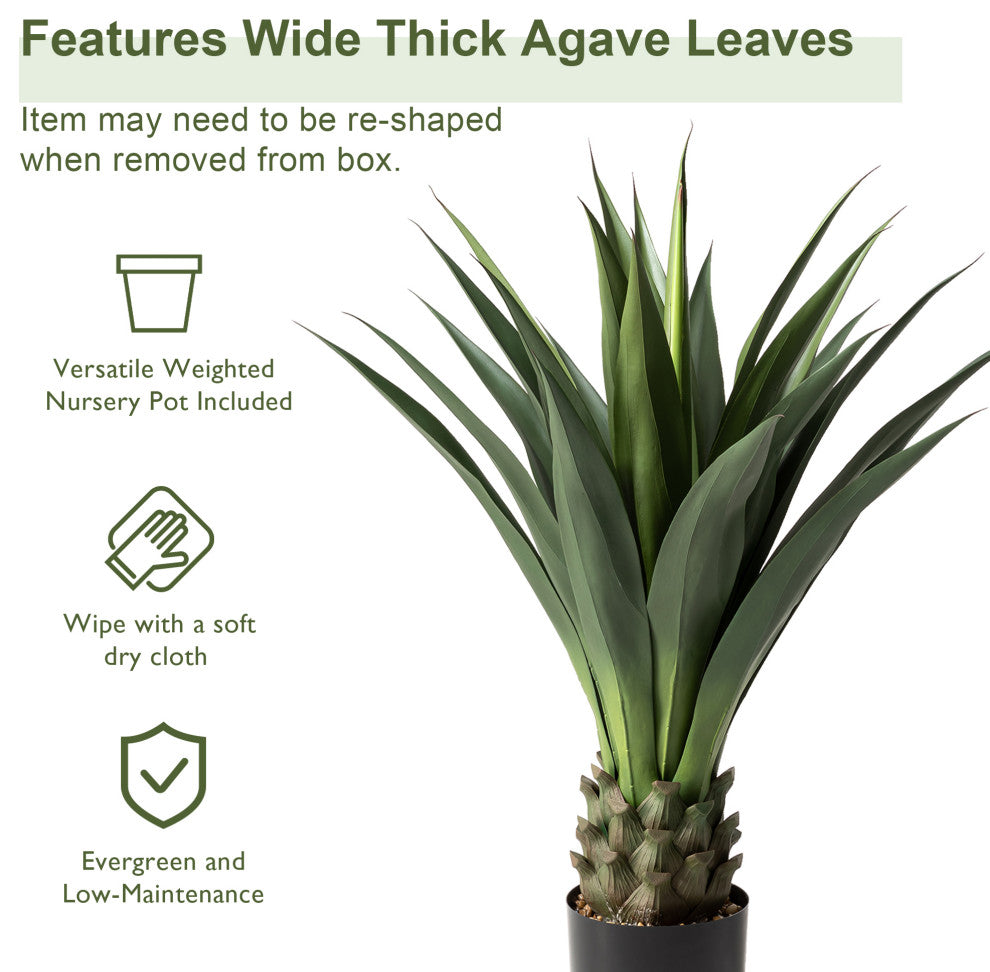 3.25' Faux Agave Plant in Pot