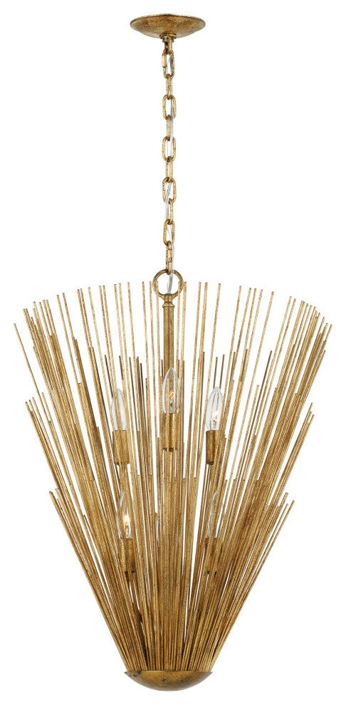 6-Light Pendant, Antique Gild