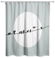 Soft Blue Birds on a Line 71x74 Shower Curtain
