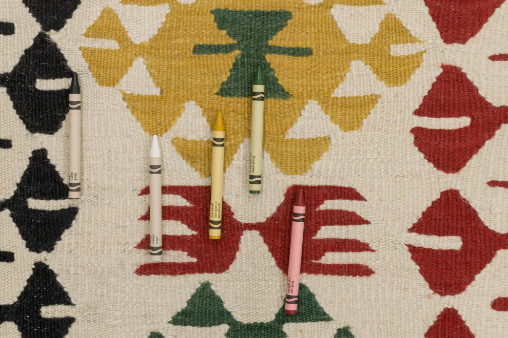 New Handwoven Turkish Kilim Rug 6' x 7' 11", 72 in. x 95 in.