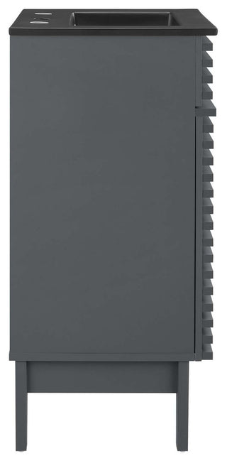 Render 18" Bathroom Vanity, Gray Black