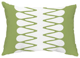Zipped 14"x20" Abstract Decorative Outdoor Pillow, Green
