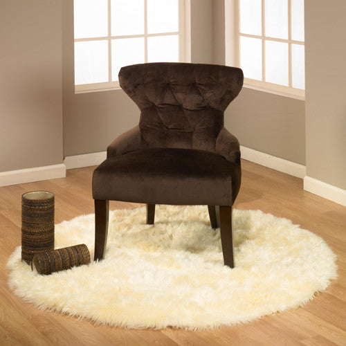 Classic Sheepskin Ivory Faux Fur Round Rug
