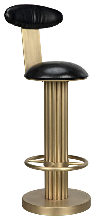 Sedes Bar Stool, Steel With Brass Finish