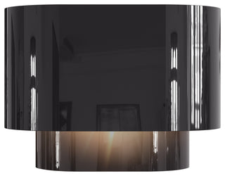 Springview 1 Light Shiny Black ADA Sconce with Shiny Black Metal Shade