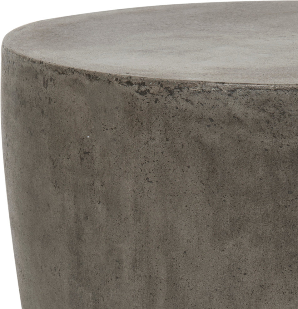 Aishi Concrete Accent Table - Dark Grey