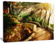 Bright Sun in Mystical Park, Large Landscape Canvas Art, 60"x28"