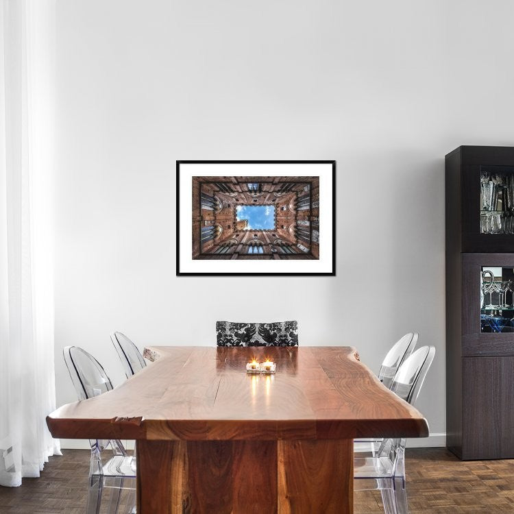 "Il Palazzo del mangia, Siena" Framed Digital Print by Cuomo Massimo, 38x27"