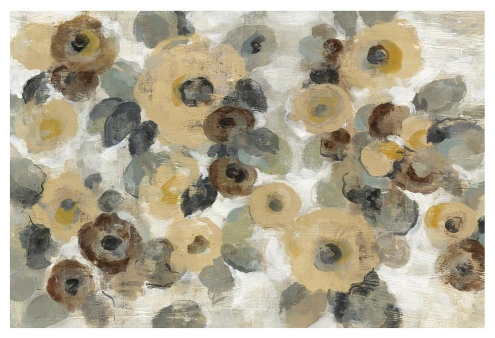 "Neutral Floral Beige I" Digital Paper Print by Silvia Vassileva, 26"x18"