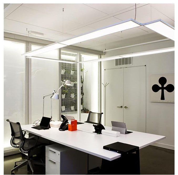 Integrated LED Dimmable Drop Flat Panel White Troffer With Frames, 2-Pack, 2x4