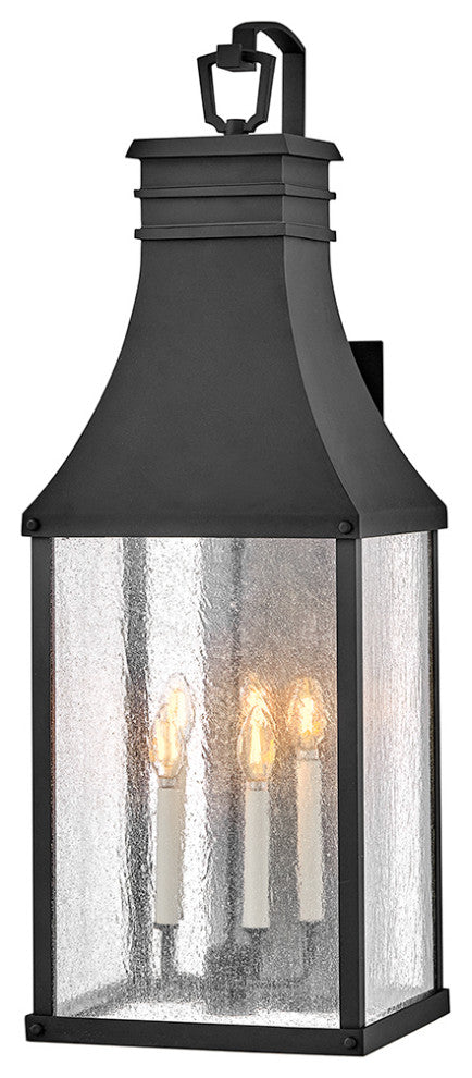 Hinkley Beacon Hill Extra Large Wall Mount Lantern, Museum Black
