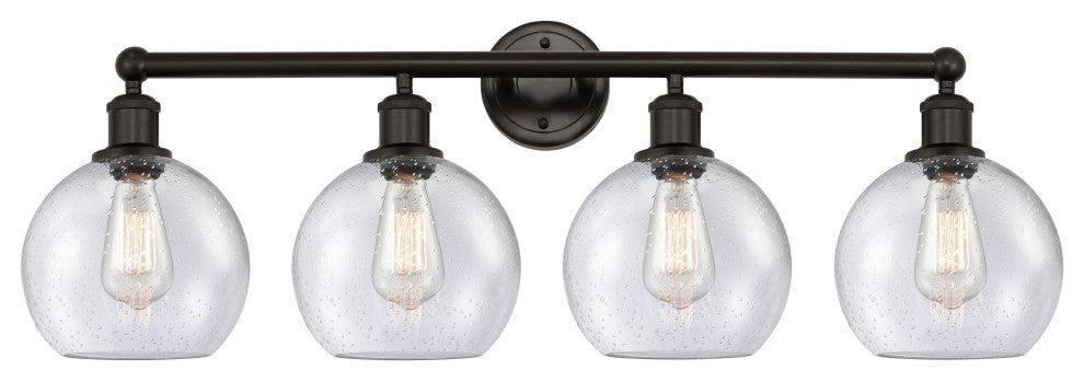 Athens 4-Light 35" Bath Vanity Light, Oil Rubbed Bronze, Seedy