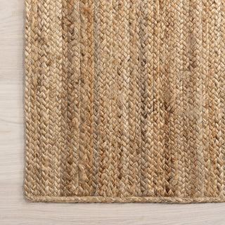 Nuloom Rigo Hand Woven Farmhouse Jute Area Rug, Natural 7'Round
