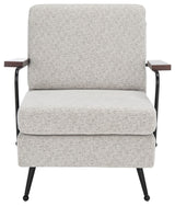 Safavieh Lohan Arm Chair, Light Grey/Gold