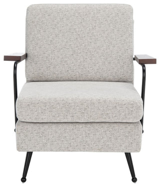 Safavieh Lohan Arm Chair, Light Grey/Gold