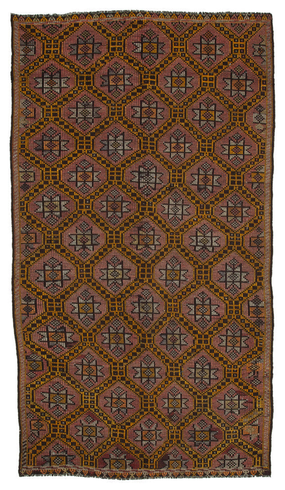 Rug N Carpet - Handwoven Anatolian 5' 10'' x 10' 8'' Unique Wool Kilim Rug
