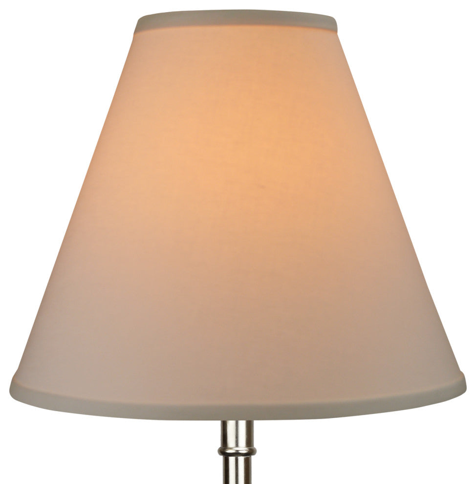 Fenchel Shades 6"x14"x12" Brass Spider Attachment Empire Lamp Shade, Linen Ivory