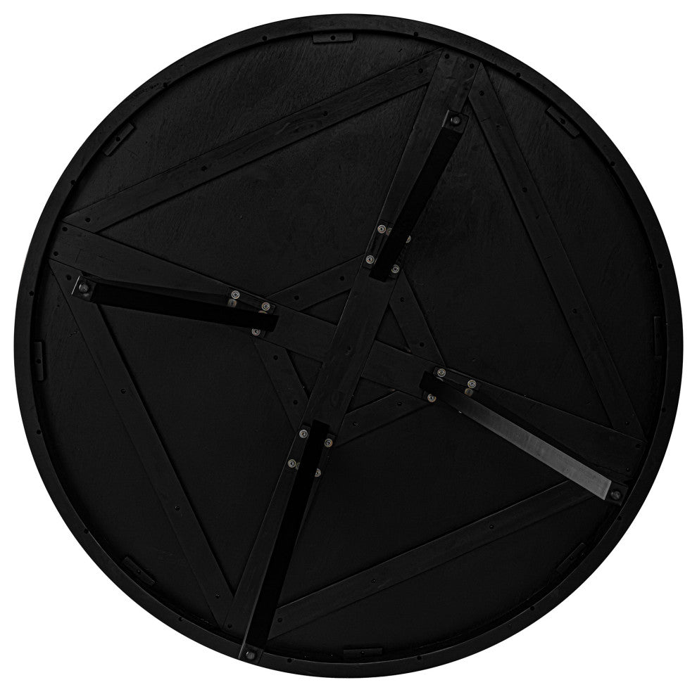 Parq 60in Round Dining Table Black