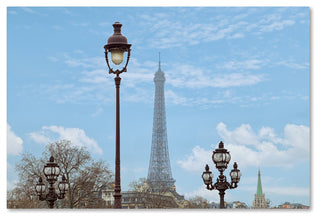 Cora Niele 'Street Lamps And Eiffel Tower' Canvas Art, 30" x 47"