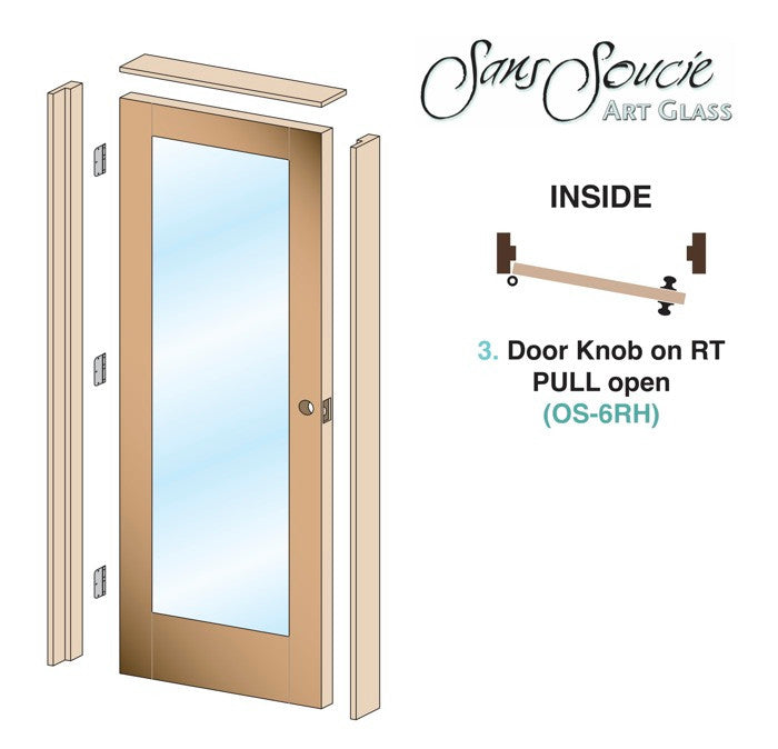 Pantry Door - Family Kitchen - Primed - 24" x 84" - Knob on Right - Pull Open