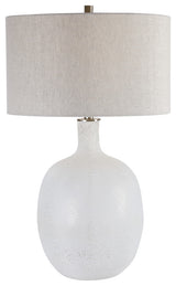 Uttermost Whiteout Mottled Glass Table Lamp