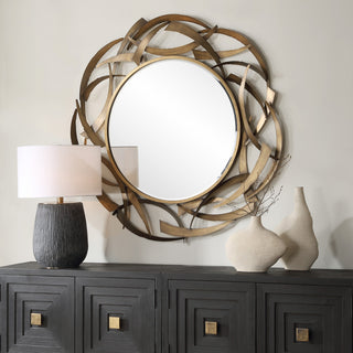 Uttermost Cutting Edge Bronze Round Mirror