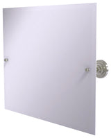 Frameless Landscape Beveled Edge Tilt Mirror, Satin Nickel