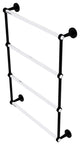 Clearview 4 Tier 24" Ladder Towel Bar with Dotted Accents, Matte Black