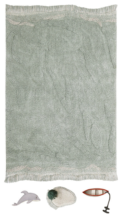 Waves Washable Play Rug