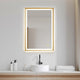 Apollo Anti-Fog Dimmable Vanity, LED Lighted Wall Mirror, Brushed Gold, 24"