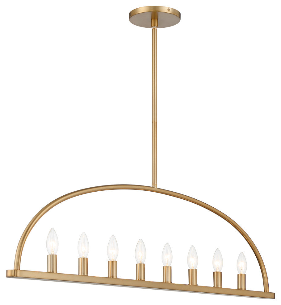 Abbott Eight Light Chandelier in Vibrant Gold