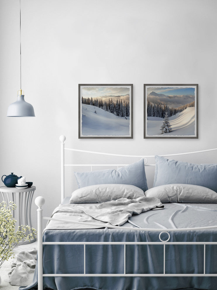 Everything Is Good in Winter Diptych, 2-Piece Set, 24x24 Panels