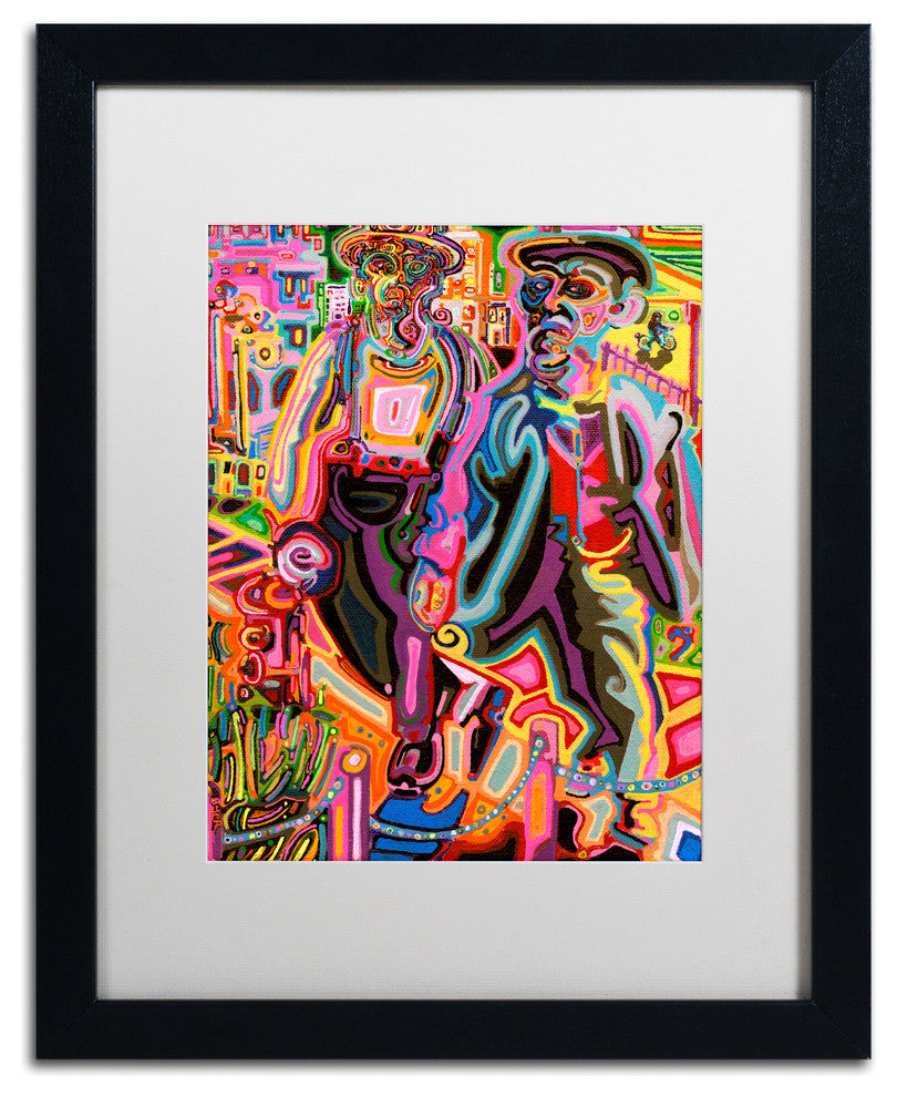 Josh Byer 'Thugs' Art, Black Frame, White Mat, 16x20