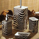 Safari Zebra Design Bathroom Accessory Set