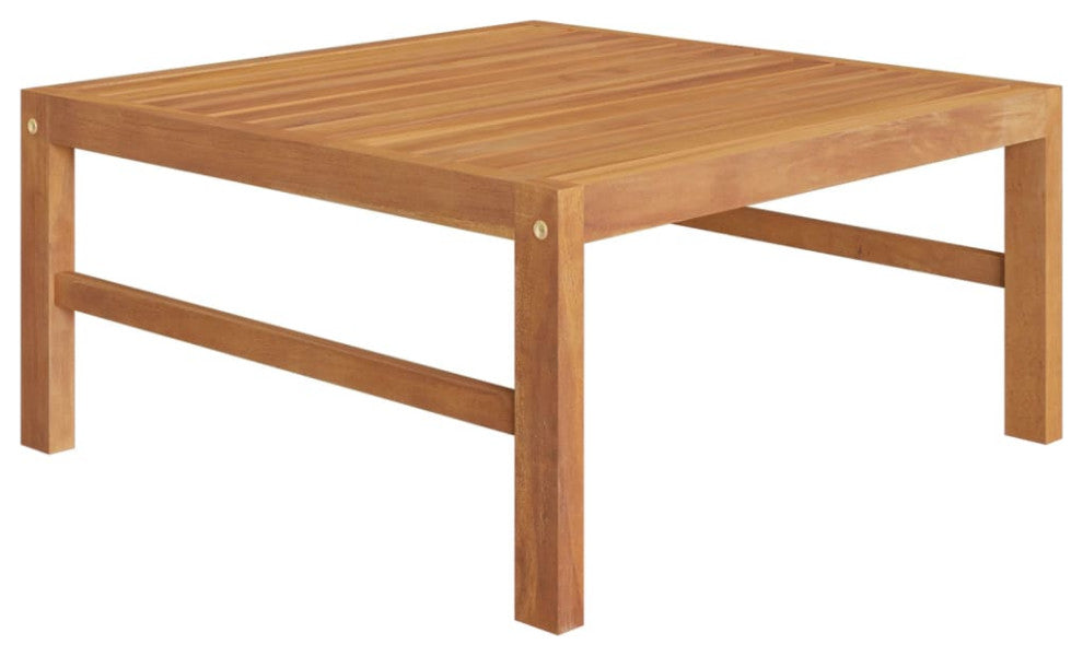 vidaXL 2 Piece Patio Lounge Set With Cream Cushions Teak Wood